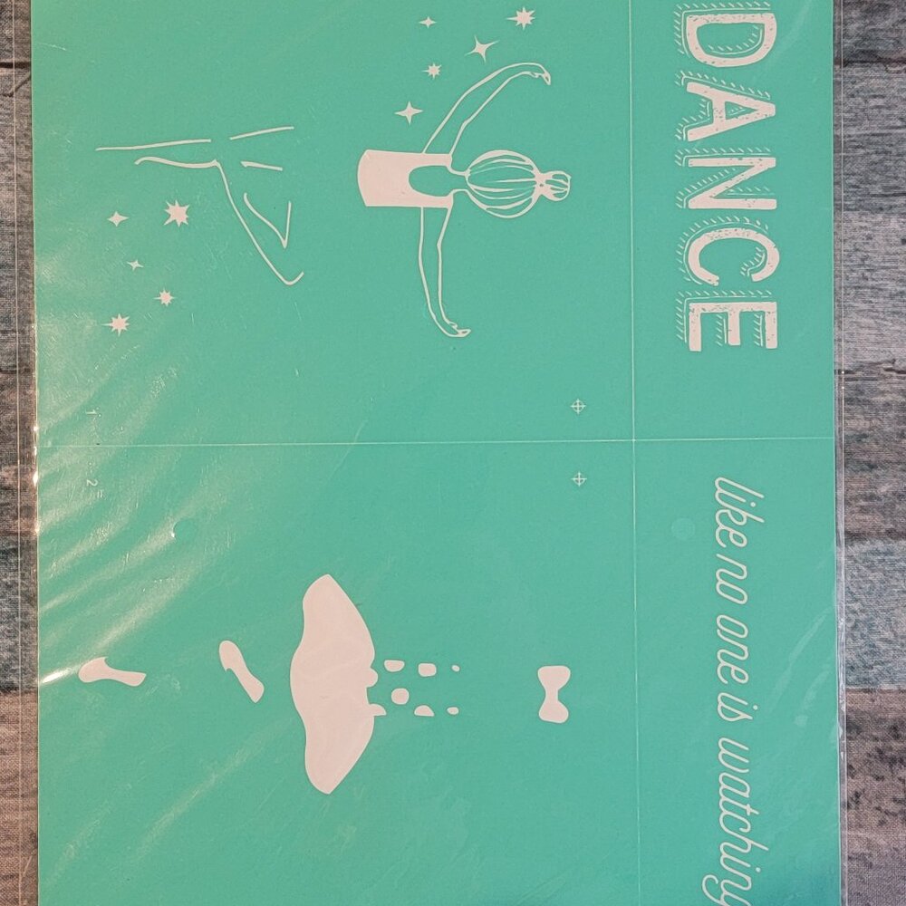 Dance ~ Reuseable silk screen stencil 8 1/2 x 11